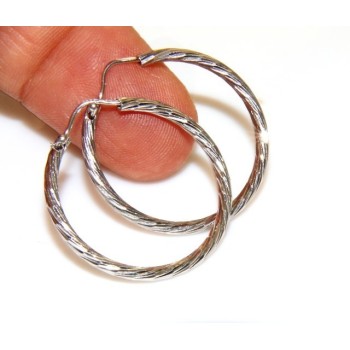 RMB|Argento 925 : orecchini uomo donna anelle cerchi cerchietti classici varie misure