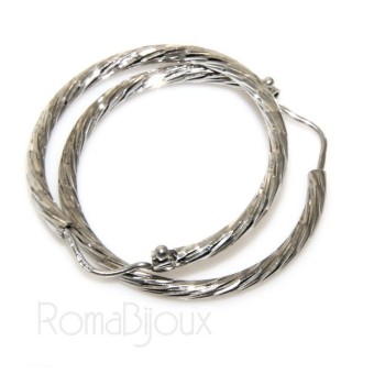 RMB|Argento 925 : orecchini uomo donna anelle cerchi cerchietti classici varie misure