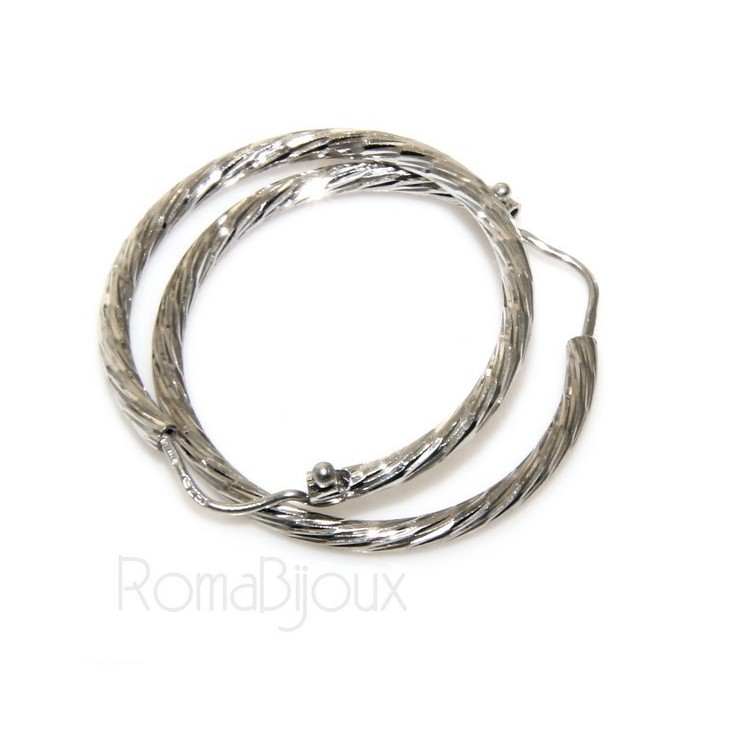 RMB|Argento 925 : orecchini uomo donna anelle cerchi cerchietti classici varie misure