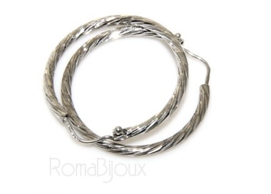 RMB|Argento 925 : orecchini uomo donna anelle cerchi cerchietti classici varie misure