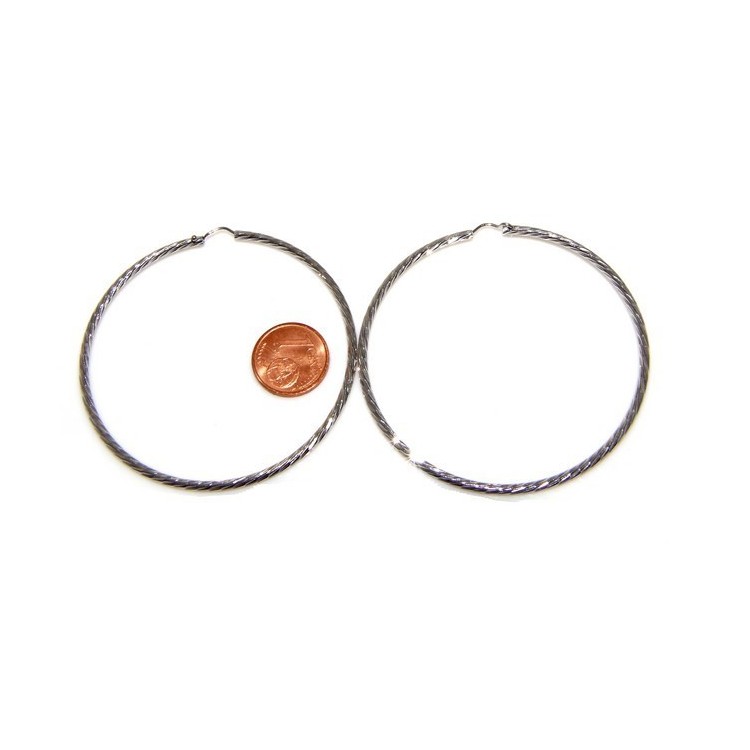 RMB|Argento 925 : orecchini uomo donna anelle cerchi cerchietti classici varie misure