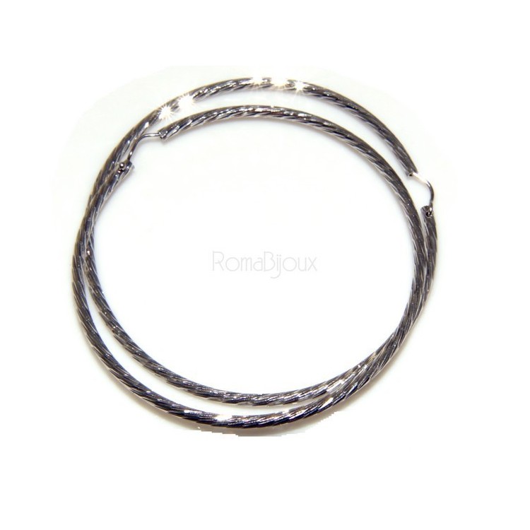 RMB|Argento 925 : orecchini uomo donna anelle cerchi cerchietti classici varie misure