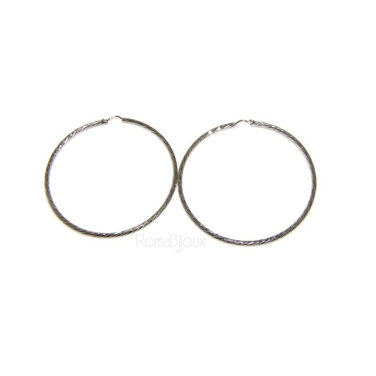 RMB|Argento 925 : orecchini uomo donna anelle cerchi cerchietti classici varie misure