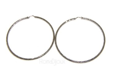 RMB|Argento 925 : orecchini uomo donna anelle cerchi cerchietti classici varie misure