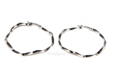 RMB|925: Women's earrings hoop circles twisted bushes 45.0 mm