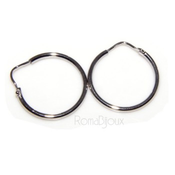 RMB|925: Women's earrings hoop circles classic smooth bushes 26.0 mm