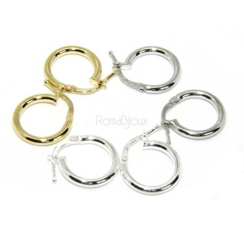 RMB|Argento 925 : orecchini uomo donna anelle cerchi cerchietti classici varie misure