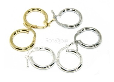 RMB|Argento 925 : orecchini uomo donna anelle cerchi cerchietti classici varie misure