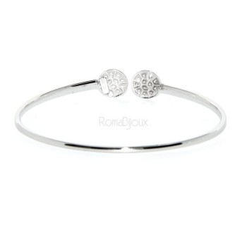 RMB|SILVER 925: Bracelet opened slave woman looking natural zircons shining