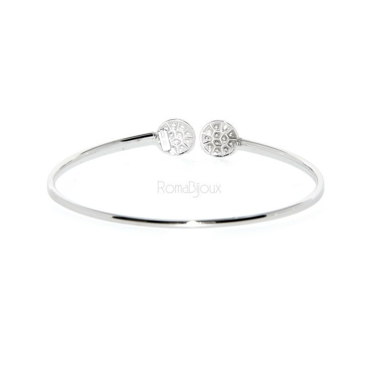 RMB|SILVER 925: Bracelet opened slave woman looking natural zircons shining