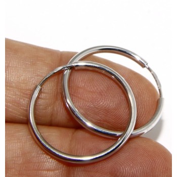 RMB|925: earrings woman anelle circles classic smooth bushings 25 mm