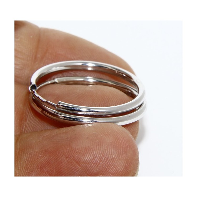 RMB|925: earrings woman anelle circles classic smooth bushings 30 mm