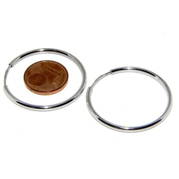 RMB|925: earrings woman anelle circles classic smooth bushings 30 mm