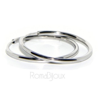 RMB|925: earrings woman anelle circles classic smooth bushings 30 mm