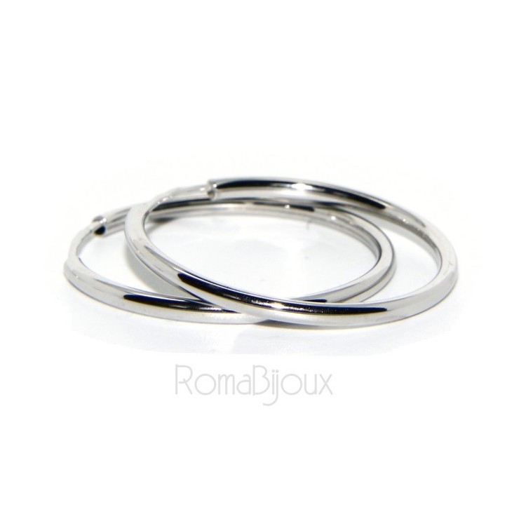 RMB|925: earrings woman anelle circles classic smooth bushings 30 mm