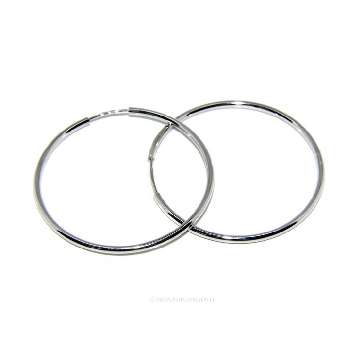 RMB|925: Women's earrings anelle circles classic smooth bushings 46 mm