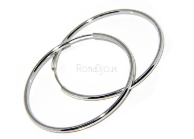 RMB|925: Women's earrings anelle circles classic smooth bushings 46 mm