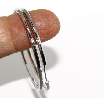 RMB|Argento 925 : orecchini donna anelle cerchi boccole lisce classiche 46 mm