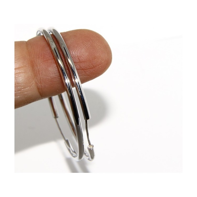 RMB|925: Women's earrings anelle circles classic smooth bushings 46 mm