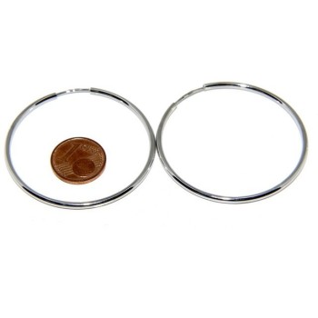 RMB|925: Women's earrings anelle circles classic smooth bushings 46 mm