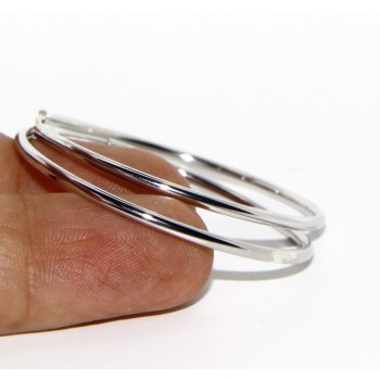 RMB|925: Women's earrings anelle circles classic smooth bushings 46 mm