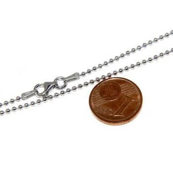 RMB|SILVER 925: Choker necklace dots balls balls 1.5 mm different model lengths rhodium-plated white gold effect