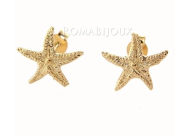 RMB|starfish earrings 925 silver yellow gold bath