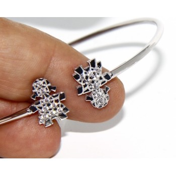 RMB|SILVER 925: woman bracelet slave girl opened bright white natural zircons