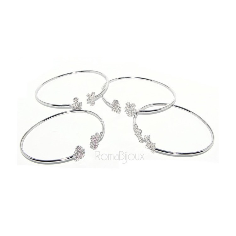RMB|SILVER 925: woman bracelet open child slave bright white natural zircons
