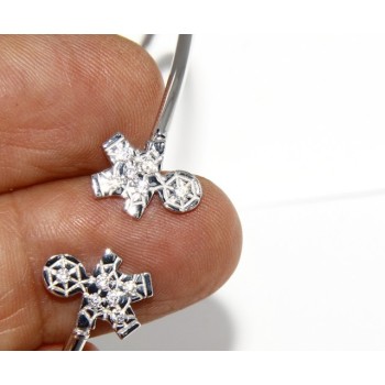 RMB|SILVER 925: woman bracelet open child slave bright white natural zircons