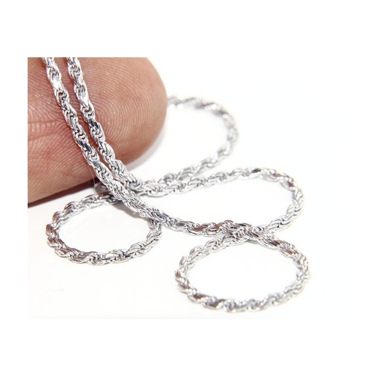 RMB|ARGENTO 925 : Girocollo collana rope chain cavetto 1,50 mm