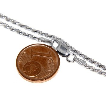 RMB|ARGENTO 925 : Girocollo collana rope chain cavetto 1,50 mm