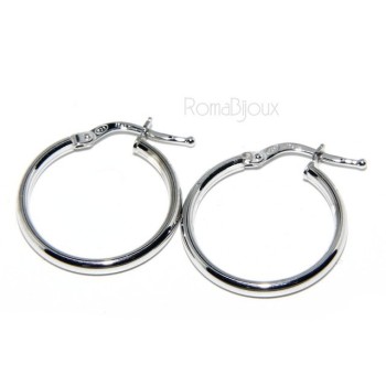 RMB|925: Women's earrings anelle circles classic smooth bushings 19 mm 3 colors