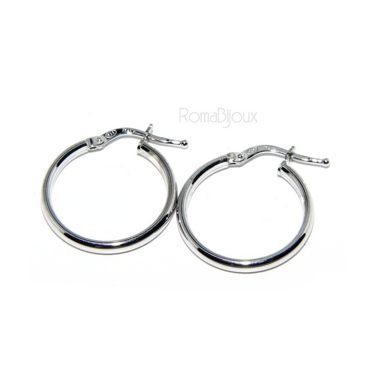 RMB|925: Women's earrings anelle circles classic smooth bushings 19 mm 3 colors