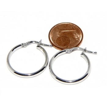 RMB|925: Women's earrings anelle circles classic smooth bushings 19 mm 3 colors