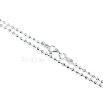 RMB|SILVER 925: Choker necklace dots balls balls 2.0 mm various lengths clear pattern bleached