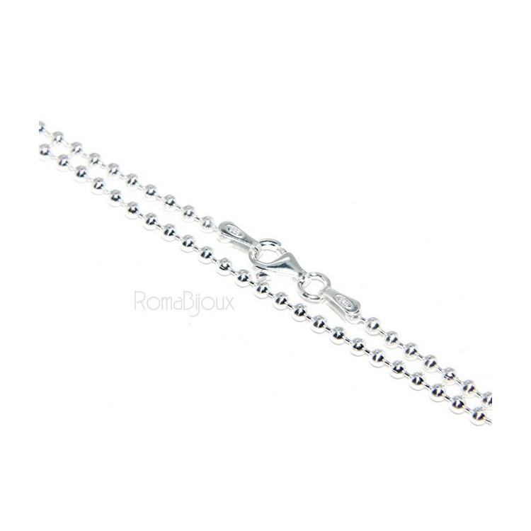 RMB|SILVER 925: Choker necklace dots balls balls 2.0 mm various lengths clear pattern bleached