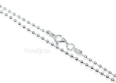 RMB|SILVER 925: Choker necklace dots balls balls 2.0 mm various lengths clear pattern bleached
