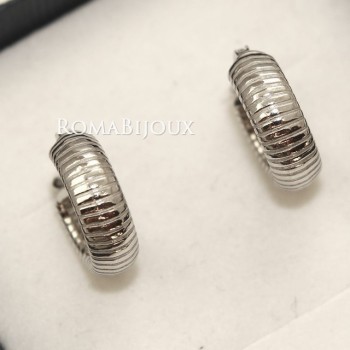 RMB|Argento 925 : orecchini donna uomo anelle cerchi scattino lavorati righe orizzontali