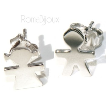 RMB|925 sterling silver earrings: baby boy or baby girl Light gold Yellow and white satin