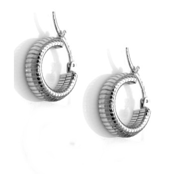RMB|925 silver bayonet earrings circles with horizontal lines