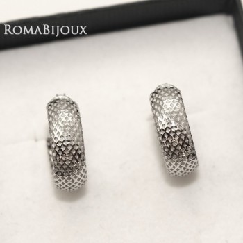 RMB|Argento 925 : orecchini donna uomo anelle cerchi scattino lavorati nido d'ape