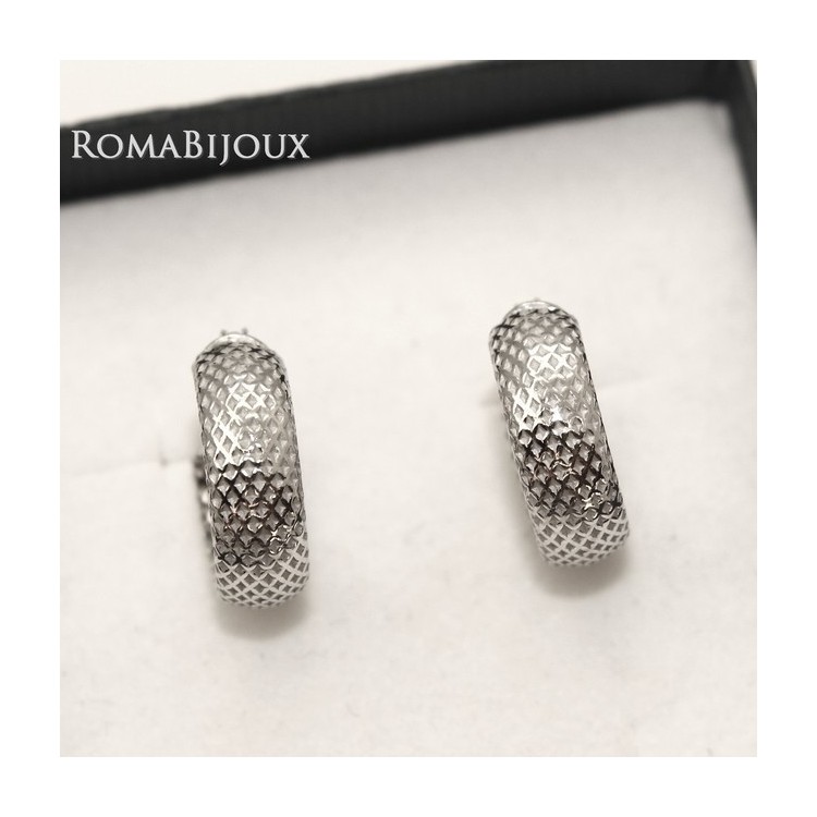 RMB|Argento 925 : orecchini donna uomo anelle cerchi scattino lavorati nido d'ape