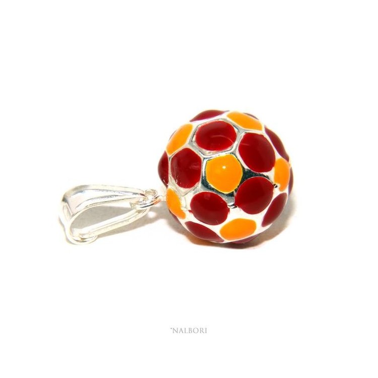 RMB|925: Pendant man ball woman Roma soccer football club ball Made in Italy
