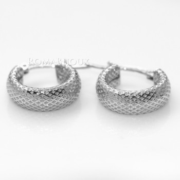 RMB|Argento 925 : orecchini donna uomo anelle cerchi scattino lavorati nido d'ape