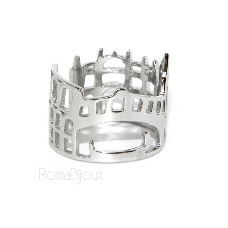 RMB|Argento 925 Rodiato : anello donna fascia fascione mix Italia Roma Pisa Venezia
