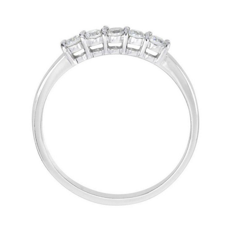 RMB|925 Rhodium: Riviera Women's ring with 5 zirconia white 2.0 mm