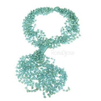 RMB|Necklace Woman necklace scarf clump natural amazonite green water color