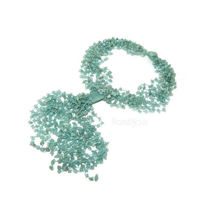 RMB|Necklace Woman necklace scarf clump natural amazonite green water color