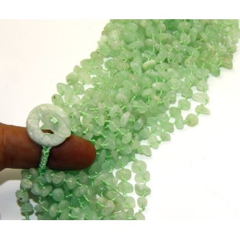 RMB|Collana da Donna collier cleopatra 8 fili calcedonio verde chiaro